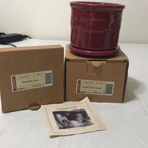 Salt crock with matching coaster lid